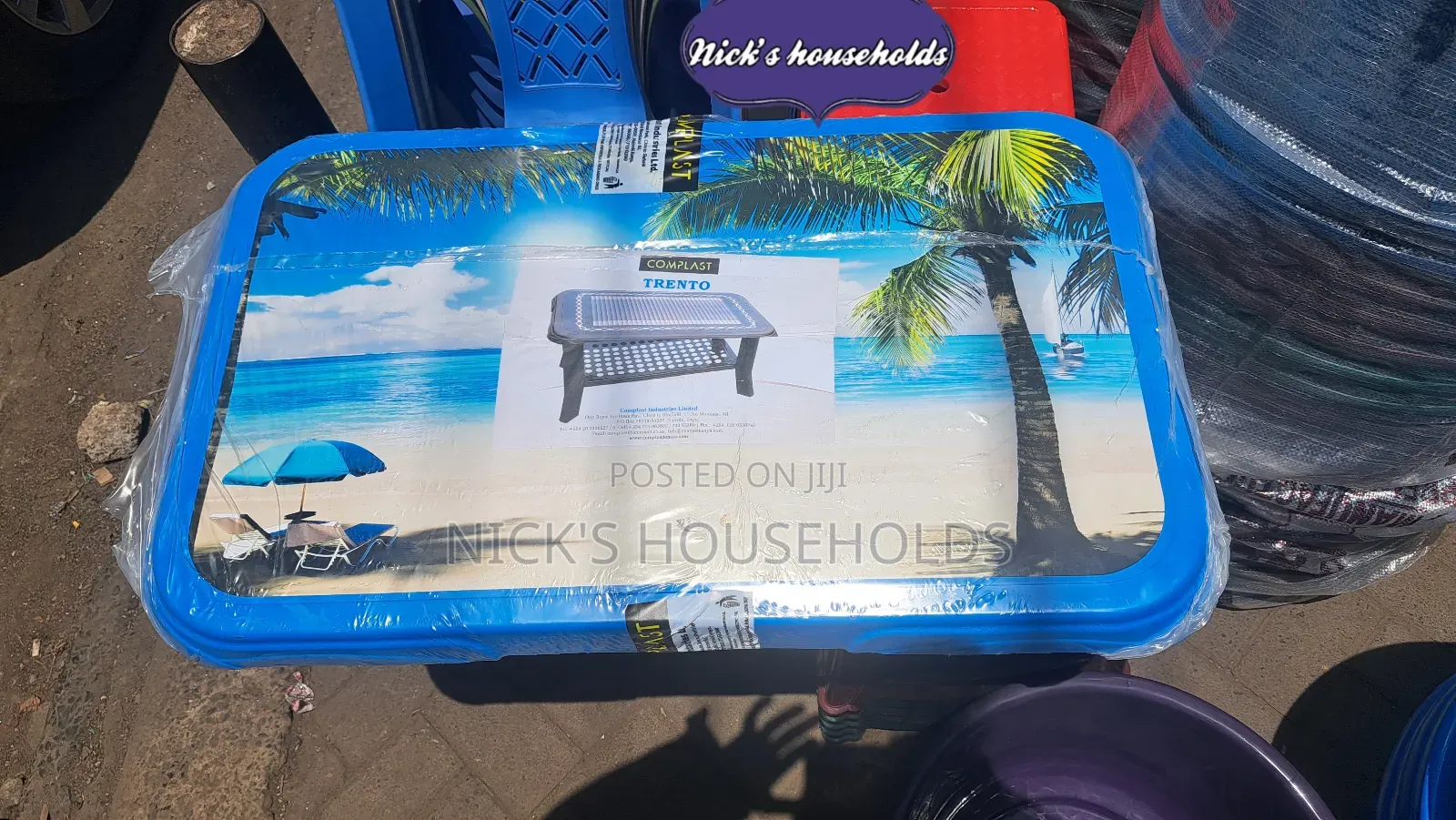 Small Plastic Table With a Shelf