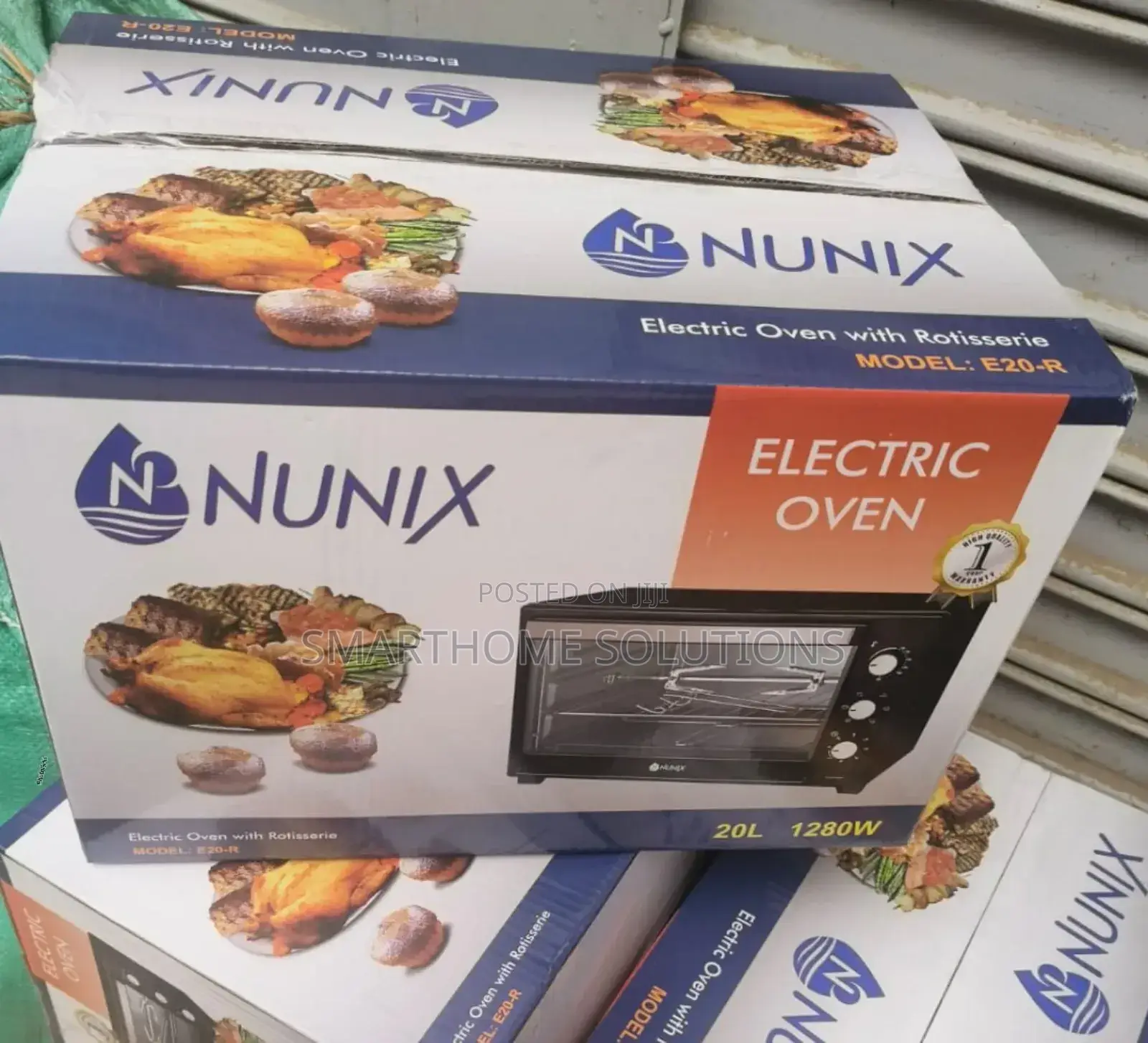 Nunix 20l Electric Oven Plus Rotisserie (3 Knobs) 3nu