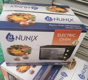Nunix 20l Electric Oven Plus Rotisserie (3 Knobs) 3nu