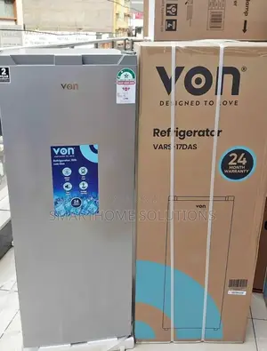 Von Vart-25dms Double Door Fridge, 168l – Silver