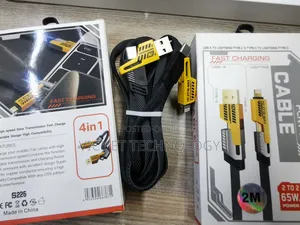 4 in 1 Type C, Usb A, Lightning Charging Cable Upto 65w