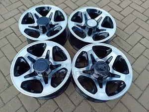 16 Inch Landcruiser Rims Black Silver Set