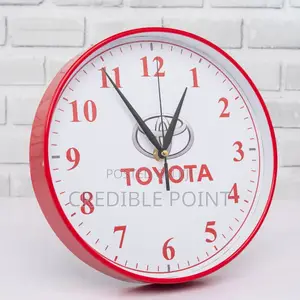 Red Round Wall Clock