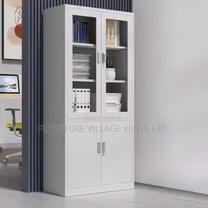 Contemporary White Steel Office Storage Cabinet