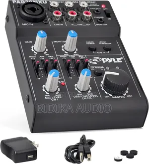 Pyle 5 Channel Audio Mixer - Dj Sound Controller Interface