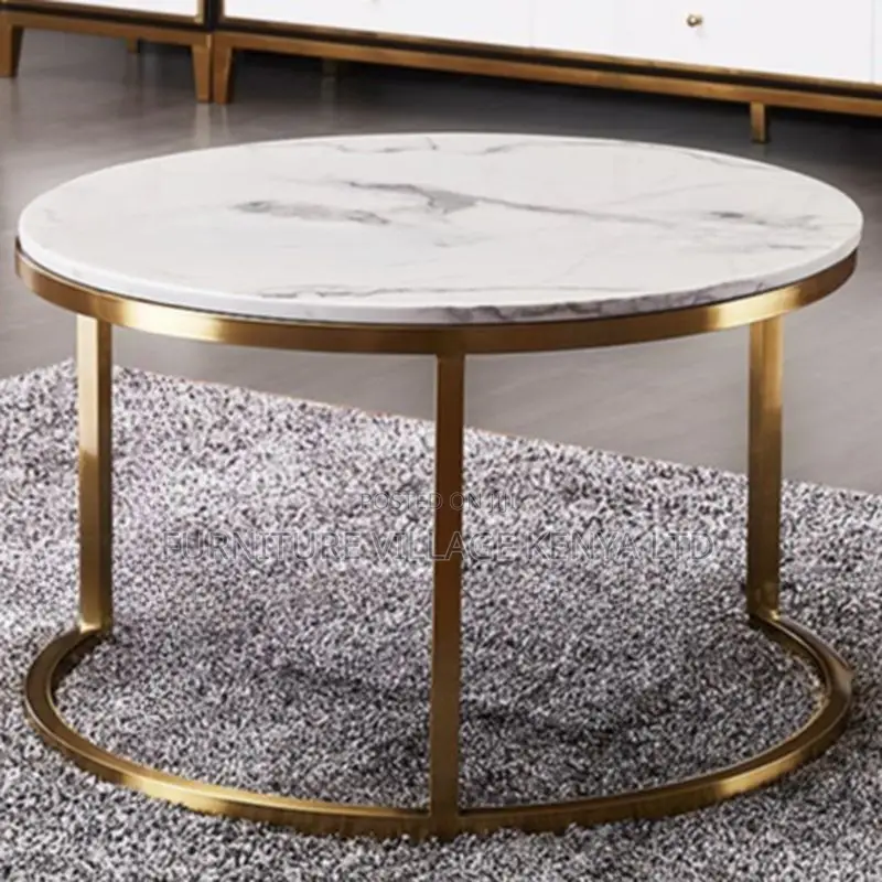 Coffee Table : Nesting Round Marble Coffee Table