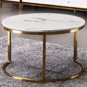 Coffee Table : Nesting Round Marble Coffee Table