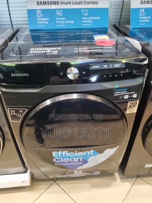 Samsung 21kg Front Load Washer + 12kg Wd21t6300gv