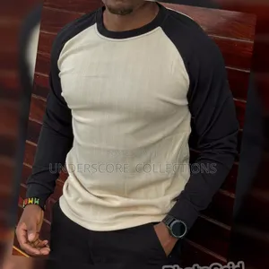 Beige/Black Men's T-Shirts