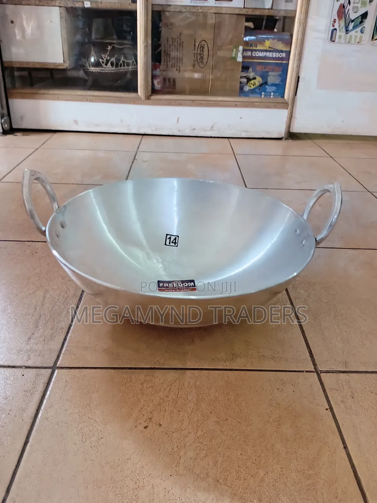 Deep Frying Pan/Aluminium Deep Kadai From India 39cm