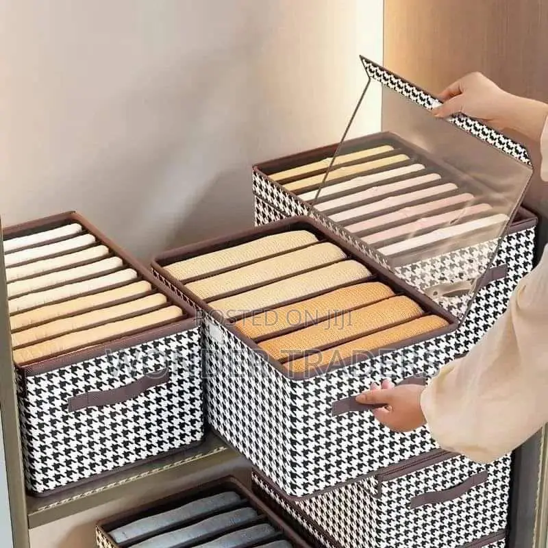 Non-Woven 7 Grid Wardrobe Clothes Organizer/Jeans Organizer.