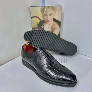 Black Premium Leather Quality Officials for Men 39-46