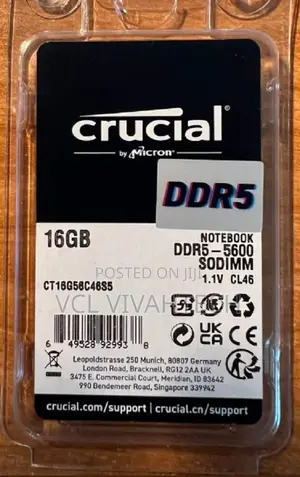 Crucial 16gb Ddr5-5600mhz Laptop Ram Brand New