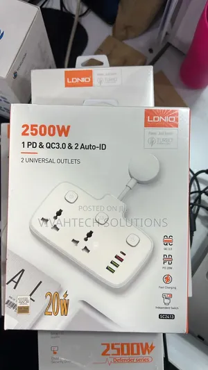 Ldnio 2 Ways + 3 Usb Port 2500w Extention Surge Protector