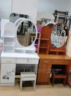 Brown and White Executive Dressing Table