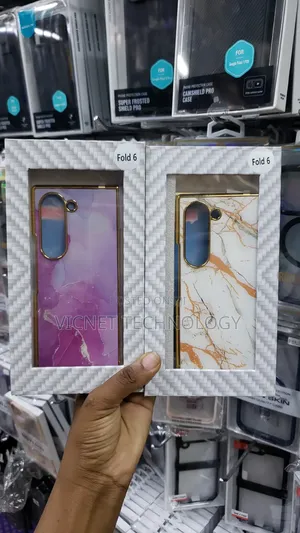 Samsung Fold 6, 5, 4 Marble Cases and Front Screen Protector