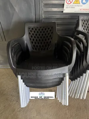 Very Heavy Duty Plastic Chair With Metal Legs Armlest Chair