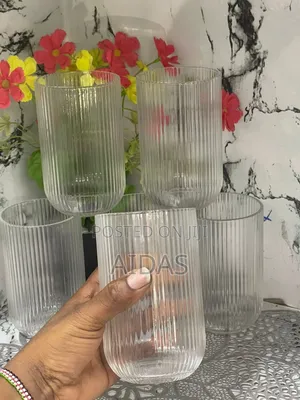 6 PCS Ribbed Glasses