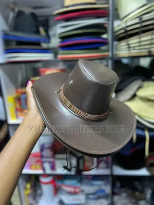 Dark Brown Leather Cowboy Hats Adult at 800
