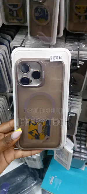 Gray Magsafe iPhone 13 Pro Max Case With Camera Stand/Lens