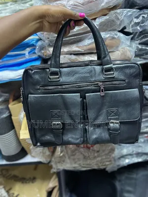 Black P Leather Laptop/Shoulder/Bags for Men