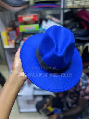 Royal Blue 'Fedora Unisex Hats at 700