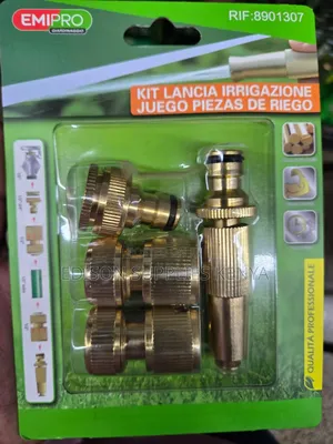 Spray Nozzle Wash Water Gun Garden Brass Hose Connectors Set