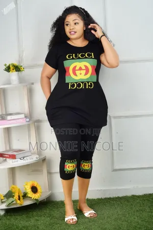 Black Gucci Two Piece Set. 