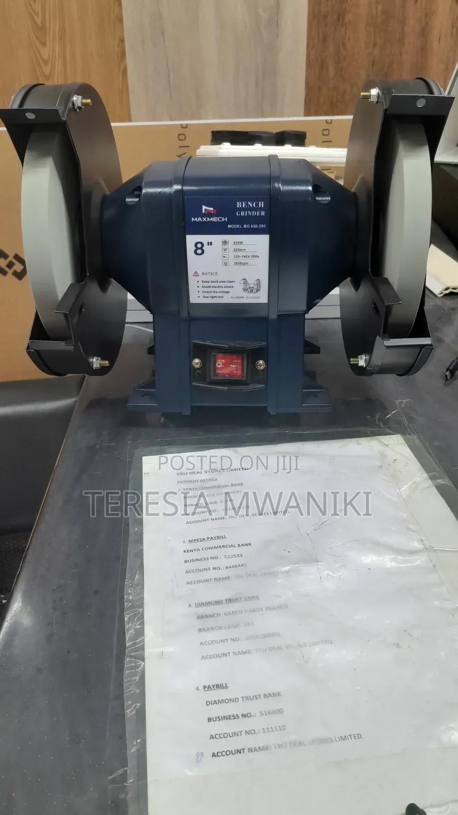 Maxmech  Bench Grinder 8" 650w