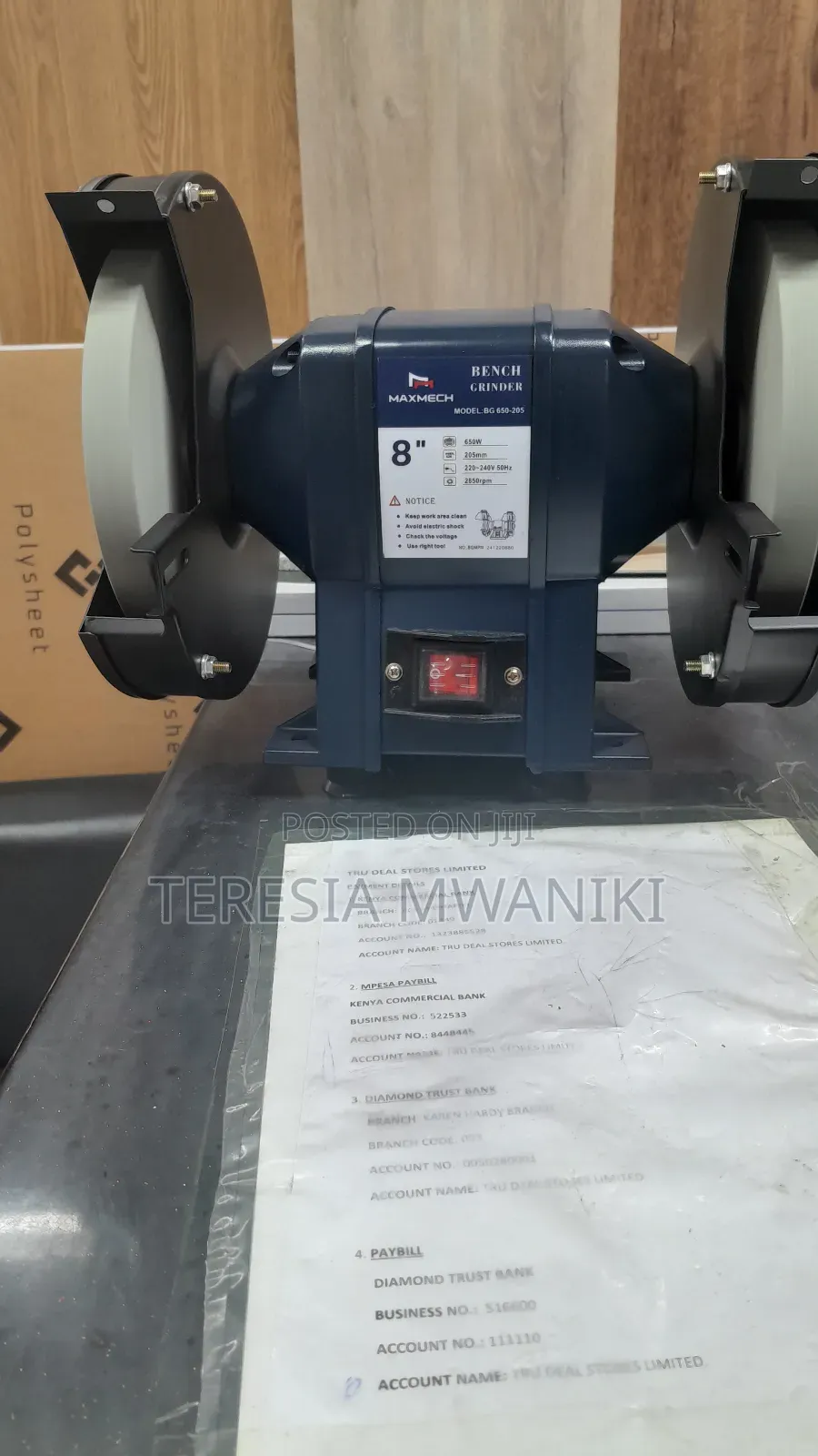 Maxmech  Bench Grinder 8" 650w