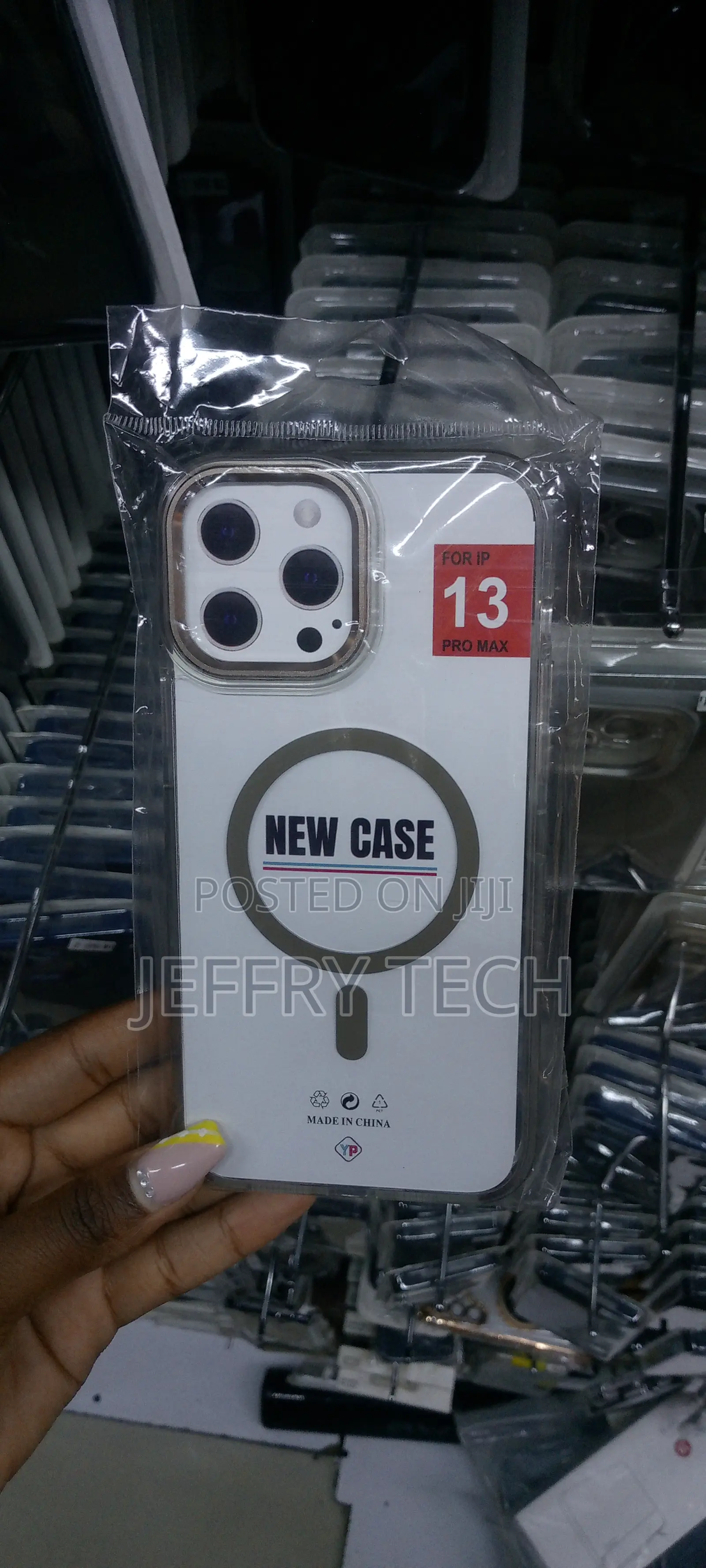 Gray Magsafe Clear iPhone 13 Pro Max Case With Raised Camera