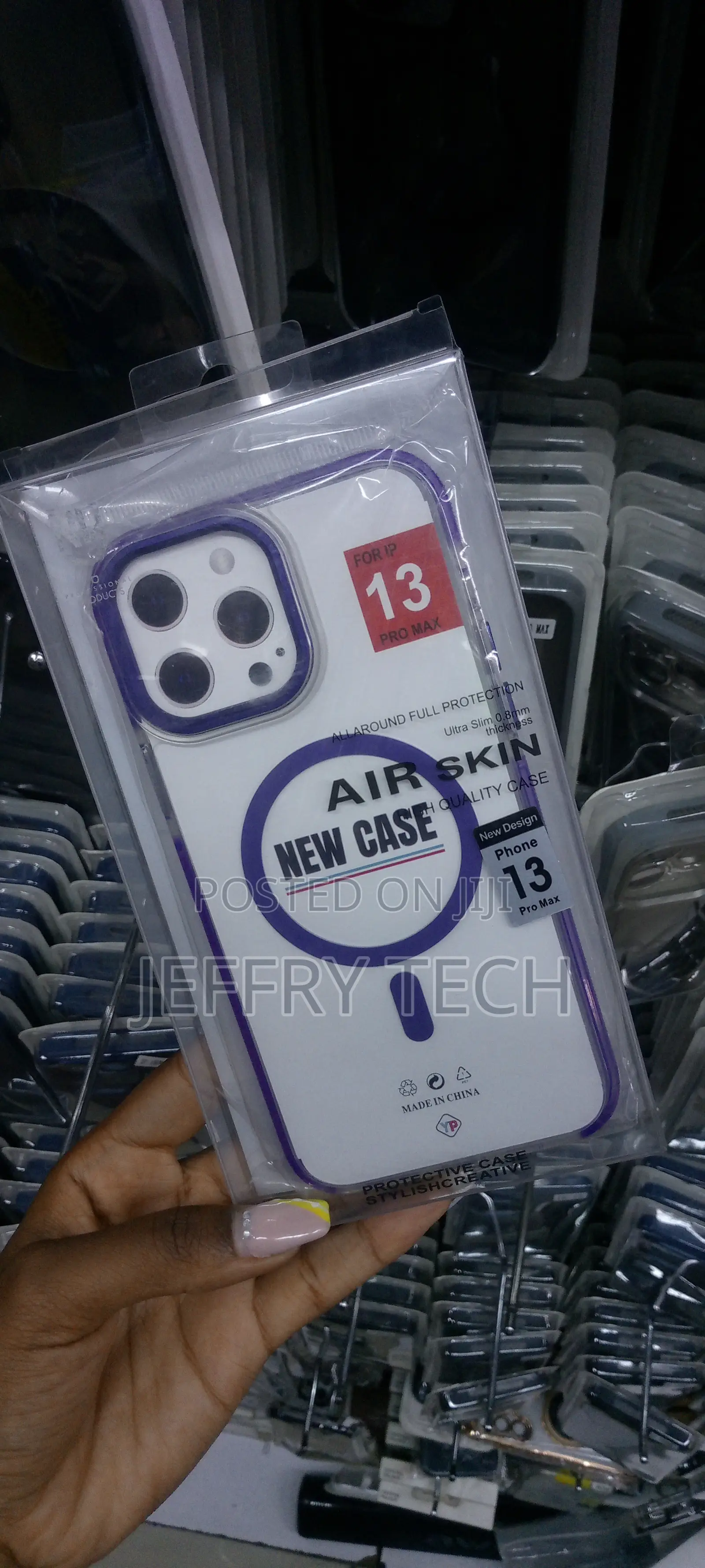 iPhone 13 Pro Max Case Purple Magsafe Clear Case