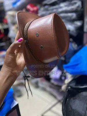 Dark Brown Kid's Leather CBC "'Cowboy Hats at 800