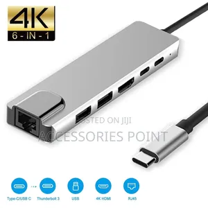 6-in-1 Type C Hdmi Adapter, for Macbook Pro,iPad Pro,Xps