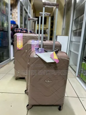 Beige 3 in 1 (No 30)Big Size Rubber Suitcase Set at 9500