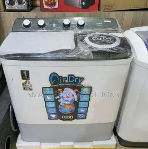 Mika Twin Tub Semi Auto Washing Machine, 10kg - White M/W10