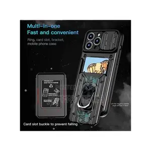 iPhone 12 Pro Max Case Metal Ring Slider Camera Cover
