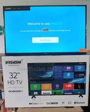 Vision Vp8832sf,32" Inch Tv Frameless Hd Smart Android Tv