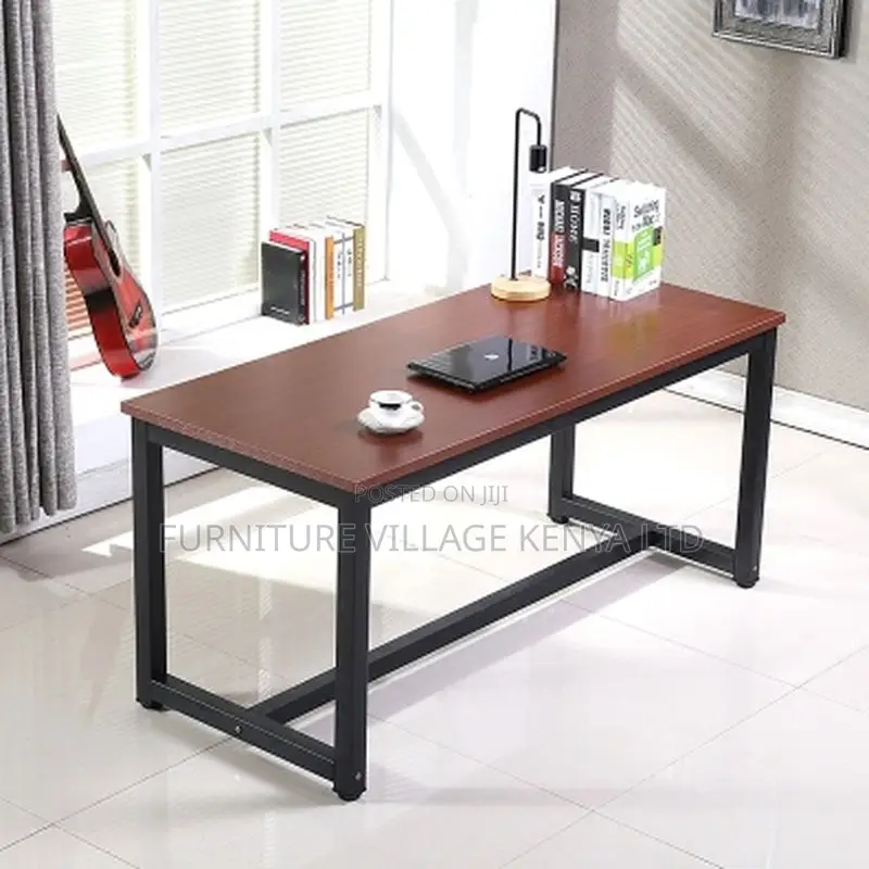 Modern Simple Style Auburn Rectangle Writing Table