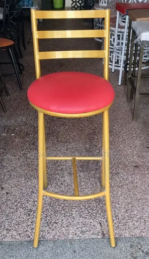 Gold High Stools With Powder-Coating Finish
