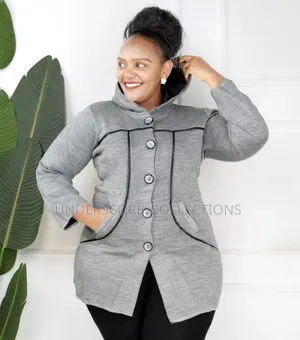 Gray Sweaters With Leather Strips