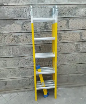 Yellow and Silver 4x5 Fibreglass Multipurpose Folding Ladder