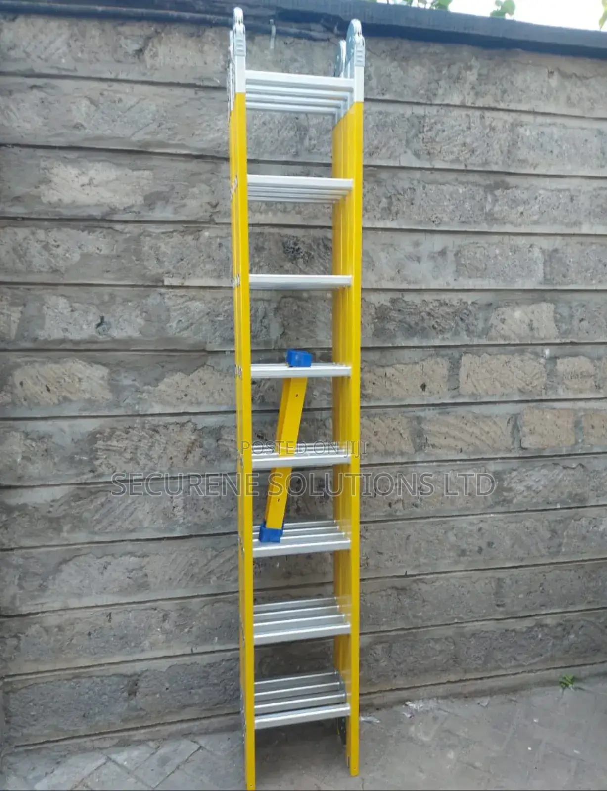 4by8 Yellow Fiberglass Multipurpose Folding Ladder.