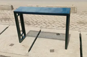 Glass Console Table Brushed Gold Podwer Coating.