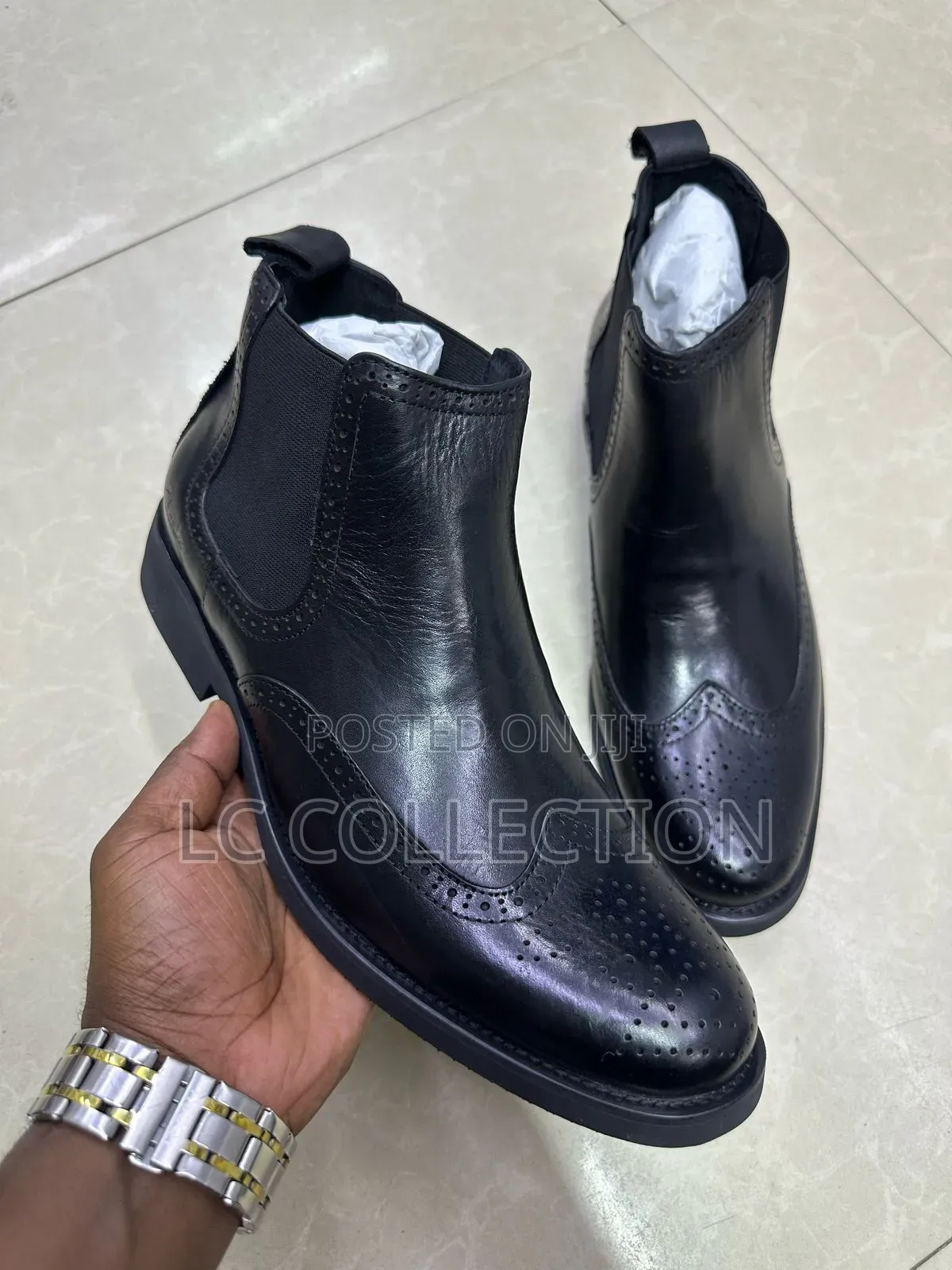 Rubber Sole Bootshoe Pure Leather
