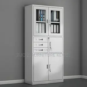 Cabinets:Secure White Metal Modern Filing Cabinet With Lock
