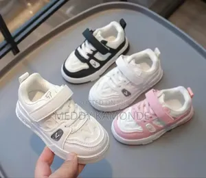 White/Pink Kids Sneakers