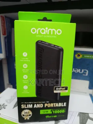 Oraimo 10,000mah Power Bank 12w