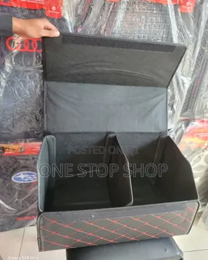 Collapsible Leather Boot Trunk Organizer for All Car Model