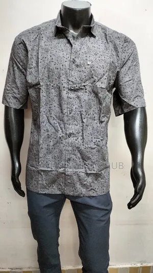 Grey Little Flowered Shirt for Men
